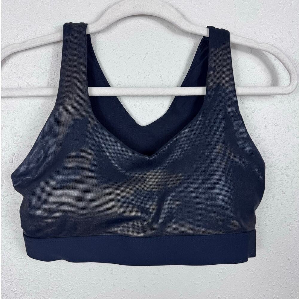 Zyia Active Sports Bra Black and Bronze With Padding Size Large